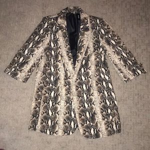 Vici Snake Skin Boyfriend Blazer